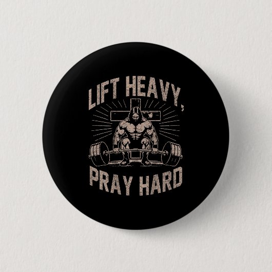 (auf der Rückseite) Christliches Workout Hebe Schw Button (Vorderseite)
