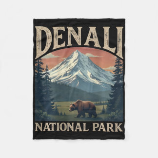 (auf der Rückseite) Denali-Berggipfelhöhe Alaska N Fleecedecke