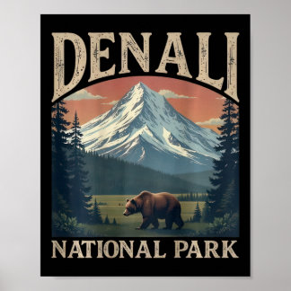 (auf der Rückseite) Denali-Berggipfelhöhe Alaska N Poster