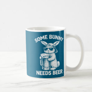 (auf der Rückseite) Ein Hase braucht Bier lustiger Kaffeetasse