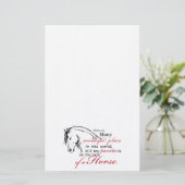 Auf der Rückseite eines Pferdes Briefpapier (Stehend Vorderseite)