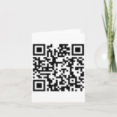 (auf der Rückseite) Funny Qr Fck Sie Code Middle F Karte (Vorderseite)