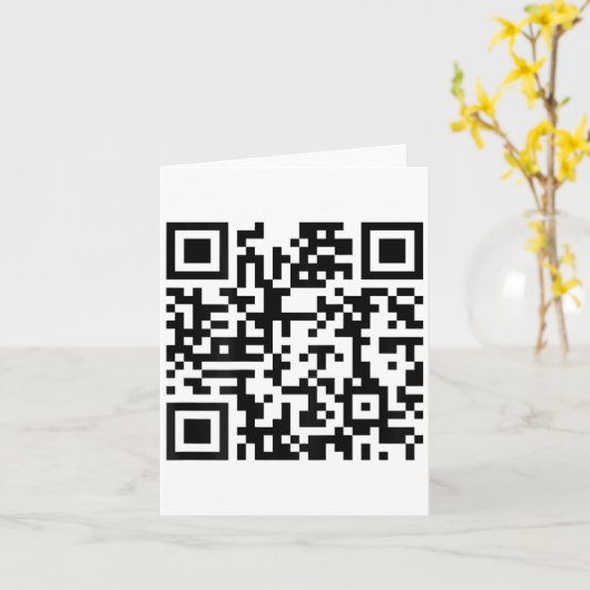 (auf der Rückseite) Funny Qr Fck Sie Code Middle F Karte (Gelbe Blume)