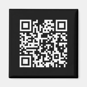 (auf der Rückseite) Funny Qr Fck Sie Code Middle F Magnet