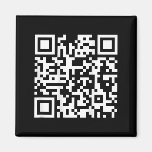 (auf der Rückseite) Funny Qr Fck Sie Code Middle F Magnet (Vorne)