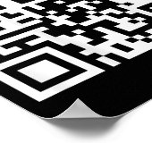 (auf der Rückseite) Funny Qr Fck Sie Code Middle F Poster (Ecke)