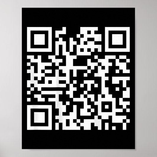 (auf der Rückseite) Funny Qr Fck Sie Code Middle F Poster (Vorne)