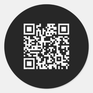(auf der Rückseite) Funny Qr Fck Sie Code Middle F Runder Aufkleber