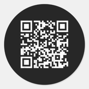 (auf der Rückseite) Funny Qr Flag Off Code Sprichw Runder Aufkleber