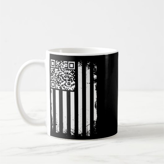 (auf der Rückseite) Funny Qr Präsident Trump Tance Kaffeetasse (Links)