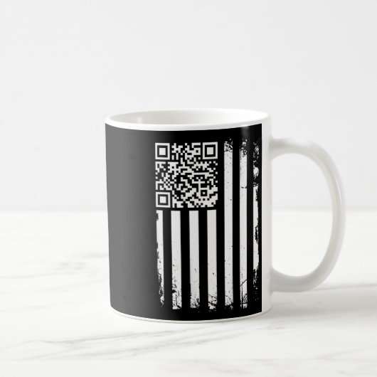 (auf der Rückseite) Funny Qr Präsident Trump Tance Kaffeetasse (Rechts)