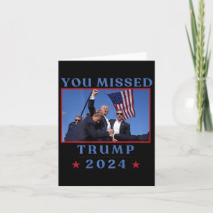 (auf der Rückseite) Funny Sie vermisst Trump 2024  Karte