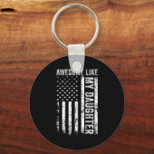 Auf der Rückseite großartig wie meine Tochter Männ Schlüsselanhänger (Vorderseite)