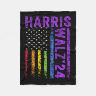 (auf der Rückseite) Harris Waltz 2024 Wahl Kamala  Fleecedecke