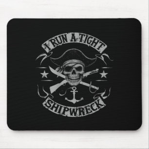 (auf der Rückseite) Ich führe ein enges Schiffswra Mousepad