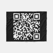 (auf der Rückseite) Lustiger QR-Code: Sehe ich so Fleecedecke (Vorderseite (Horizontal))