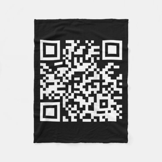 (auf der Rückseite) Lustiger QR-Code: Sehe ich so Fleecedecke (Vorderseite)