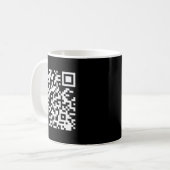 (auf der Rückseite) Lustiger QR-Code: Sehe ich so Kaffeetasse (Vorderseite Links)