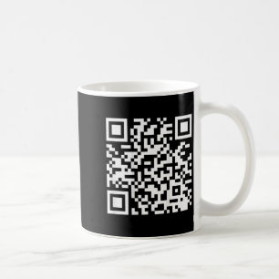 (auf der Rückseite) Lustiger QR-Code: Sehe ich so Kaffeetasse