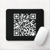 (auf der Rückseite) Lustiger QR-Code: Sehe ich so Mousepad (Mit Mouse)