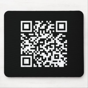(auf der Rückseite) Lustiger QR-Code: Sehe ich so Mousepad