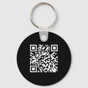 (auf der Rückseite) Lustiger QR-Code: Sehe ich so Schlüsselanhänger