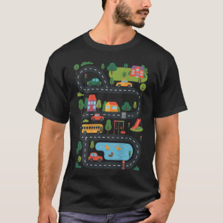 (Auf der Rückseite) Tired Dads Club Autorennbahn a T-Shirt
