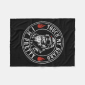 (auf der Rückseite) Touch mein Bart und sagen mir, Fleecedecke (Vorderseite (Horizontal))