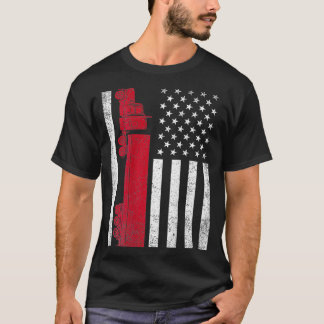 Auf der Rückseite USA Amerikanisches Flag Semi Tru T-Shirt