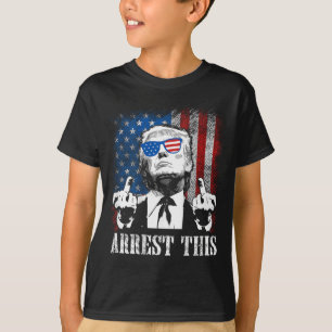 (auf der Rückseite) Verhaftung dieser Trump-Fahne T-Shirt