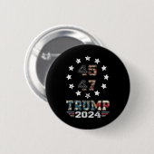 (auf der Rückseite) Western Trump Cowboy Sie wiede Button (Vorne & Hinten)