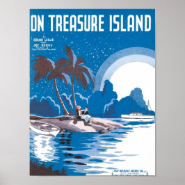 Auf der Schatzinsel Vintager Songbook Cover Poster