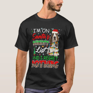 Auf der schmutzigen Liste des Weihnachtsmanns und T-Shirt