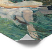 Auf der Seemauer | Edward Cucuel Poster (Ecke)