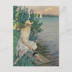 Auf der Seemauer   Edward Cucuel Postkarte