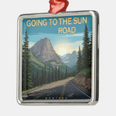 Auf der Sonnenstraße Montana Landschaft Ornament Aus Metall (Links)