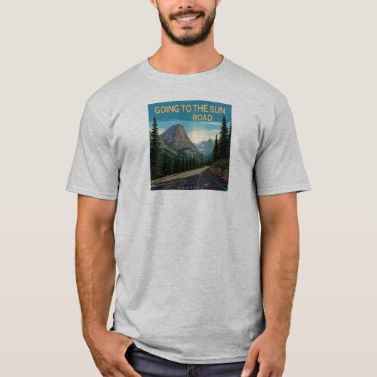 Auf der Sonnenstraße Montana Landschaft T-Shirt (Vorderseite)