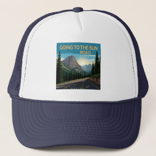 Auf der Sonnenstraße Montana Landschaft Truckerkappe