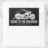 Auf der Sonnenstraße Montana Motorrad Rechteckiger Aufkleber (Tasche)
