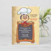 Auf der Speisekarte Einladung (Stehend Vorderseite)