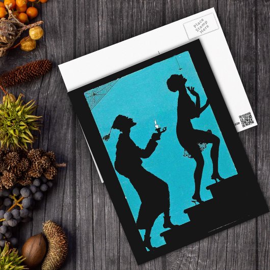 Auf der spöttischen Postkarte