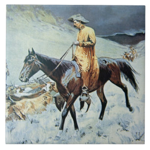 Auf der Spur (Öl auf Leinwand) Fliese