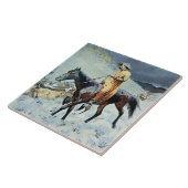 Auf der Spur (Öl auf Leinwand) Fliese (Seite)