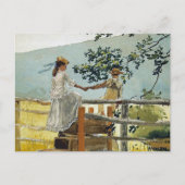 Auf der Stile Landschaft Winslow Homer Postkarte (Vorderseite)