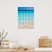 Auf der Strandkarte Poster (Küche)