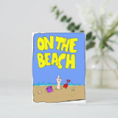 Auf der Strandpostkarte Postkarte (Stehend Vorderseite)