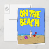 Auf der Strandpostkarte Postkarte (Vorne/Hinten)