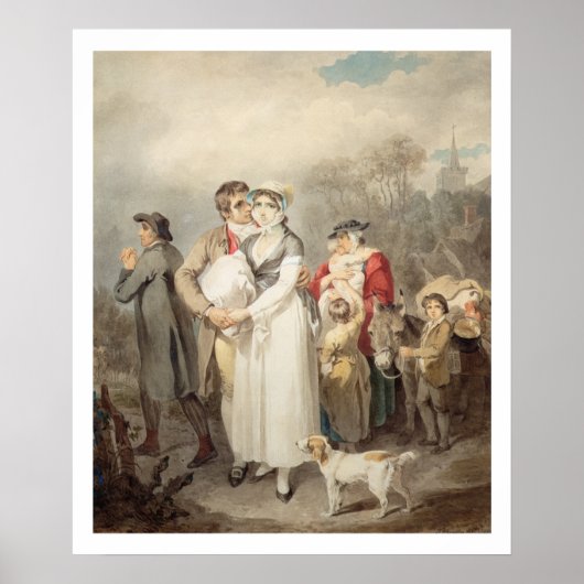 Auf der Straße, 1799 (w/c über Spuren von Bleistif Poster (Vorne)