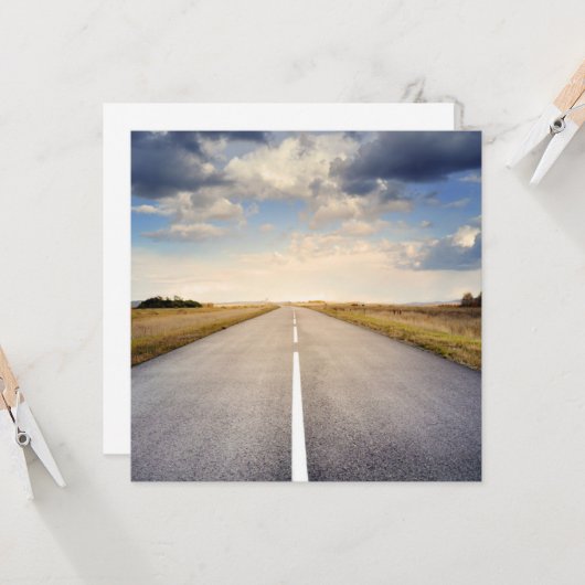 Auf der Straße Karte (Vorderseite/Rückseite Beispiel)