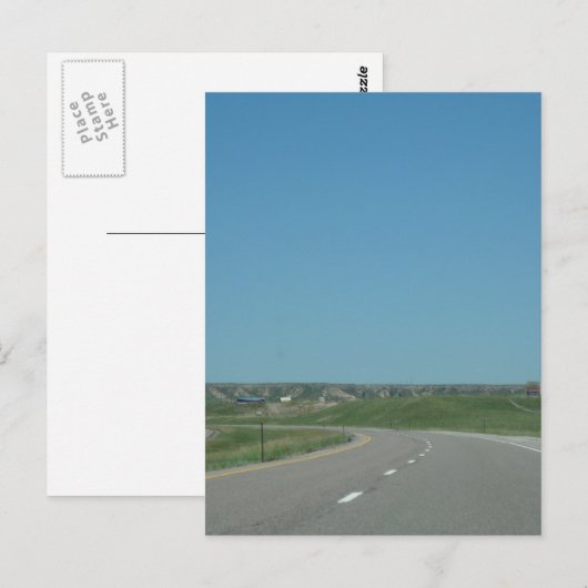 Auf der Straße Postkarte (Vorne/Hinten)